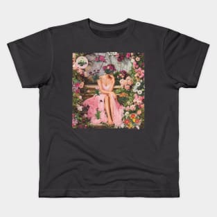 Romantic Floral Glitch Kids T-Shirt